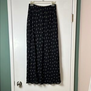 Max Studio Women's Black Patterned Maxi Skirt - Size Small